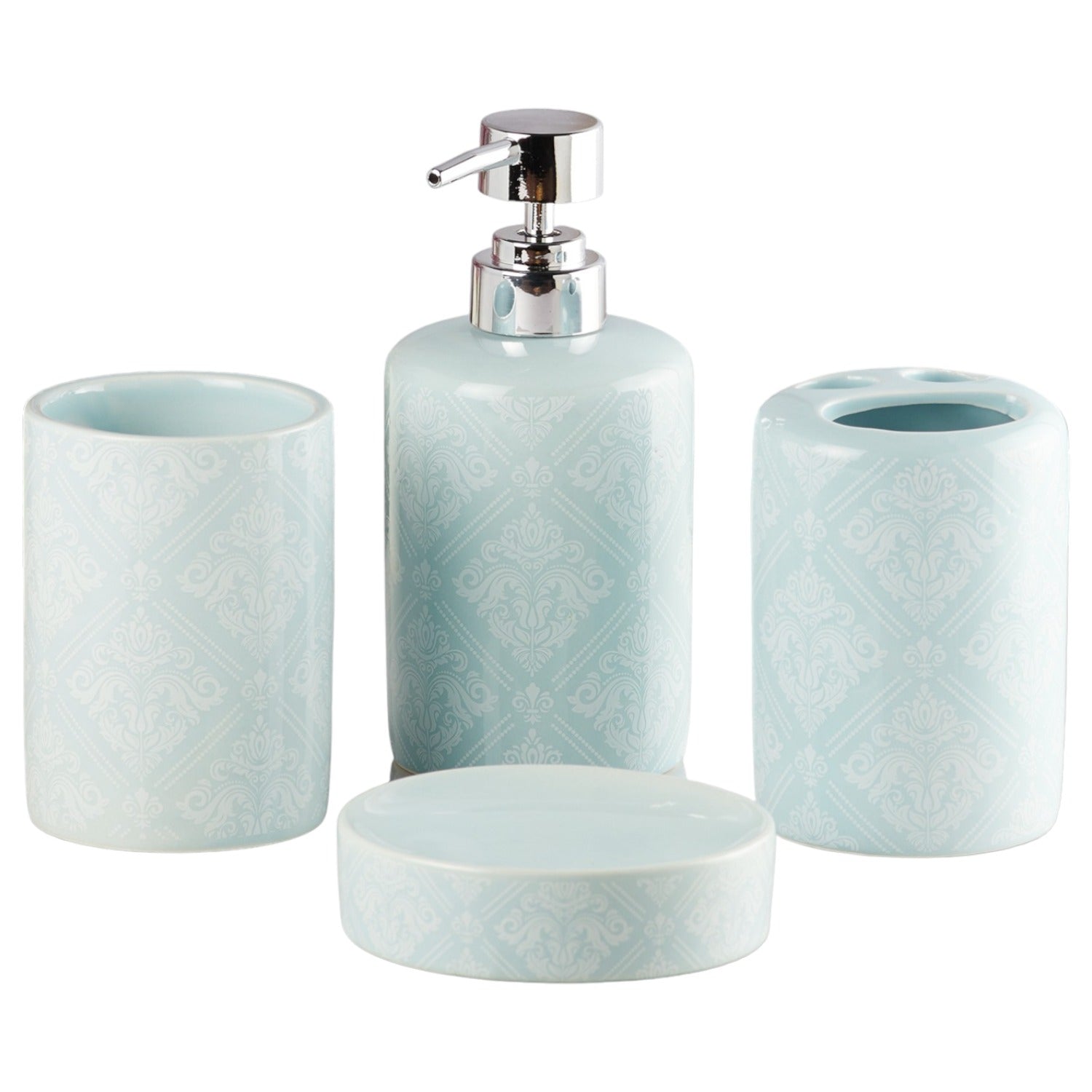 Kookee Ceramic Bathroom Sets, Blue, ART08219