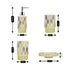 Ceramic Bathroom Set of 4 with Soap Dispenser (8220)