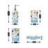 Ceramic Bathroom Set of 4 with Soap Dispenser (8222)