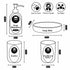 Ceramic Bathroom Set of 4 with Soap Dispenser (8235)