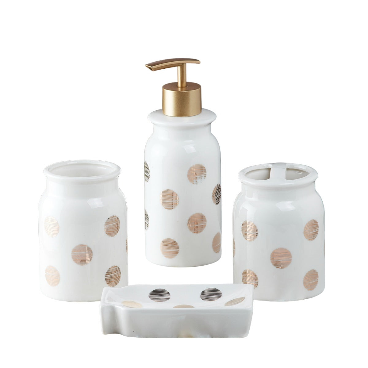 Kookee Ceramic Bathroom Sets, White, ART08237
