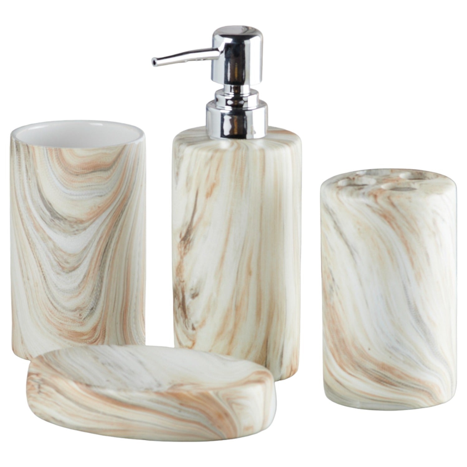 Kookee Ceramic Bathroom Sets, Beige, ART08243