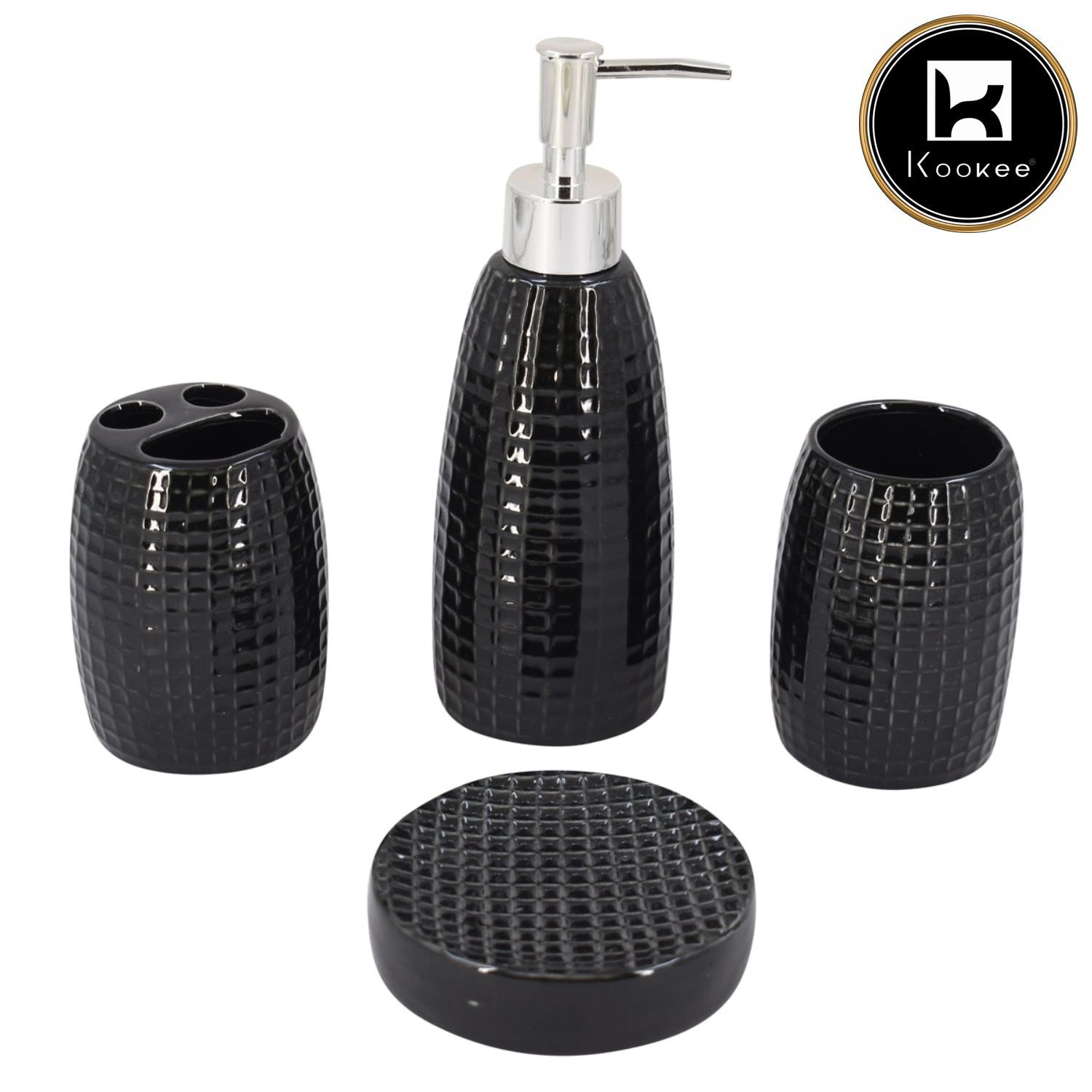 Kookee Ceramic Bathroom Sets, Multi, ART08304
