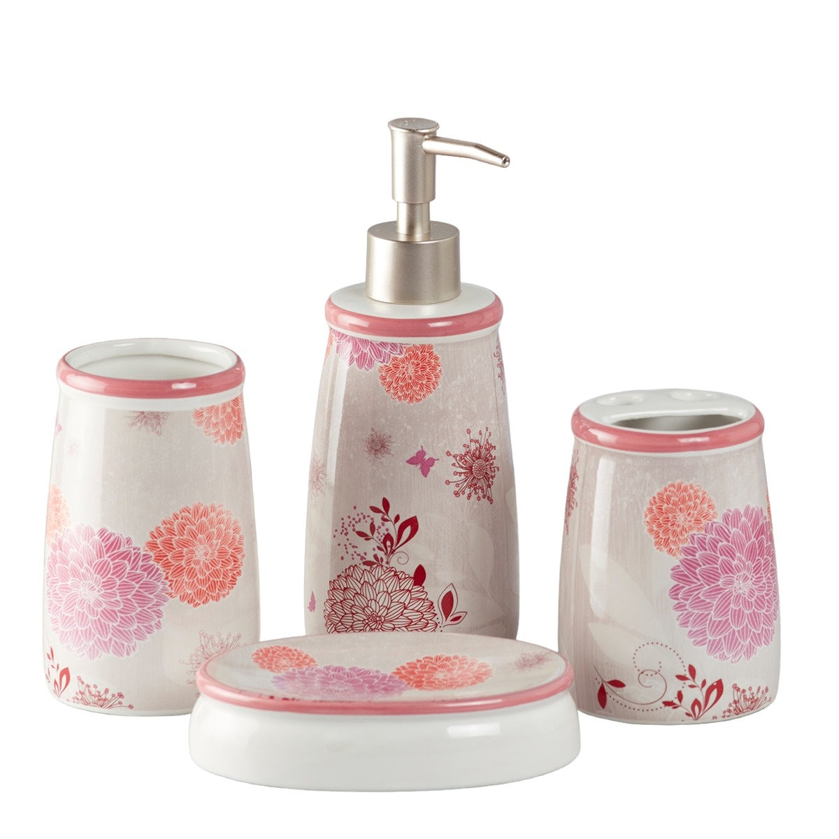 Kookee Ceramic Bathroom Sets, Multi, ART08311