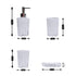 Acrylic Set of 4 Bath Set with Soap Dispenser (8339)