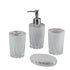 Acrylic Set of 4 Bath Set with Soap Dispenser (8339)