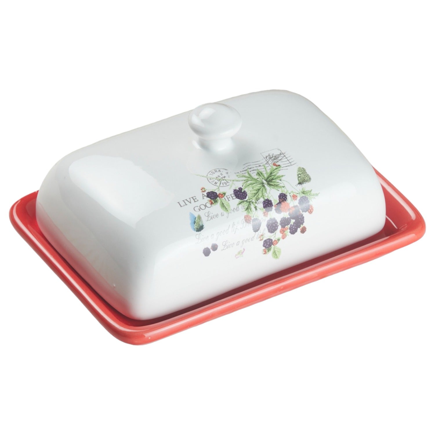 Kookee Butter Dishes, Red, ART08355
