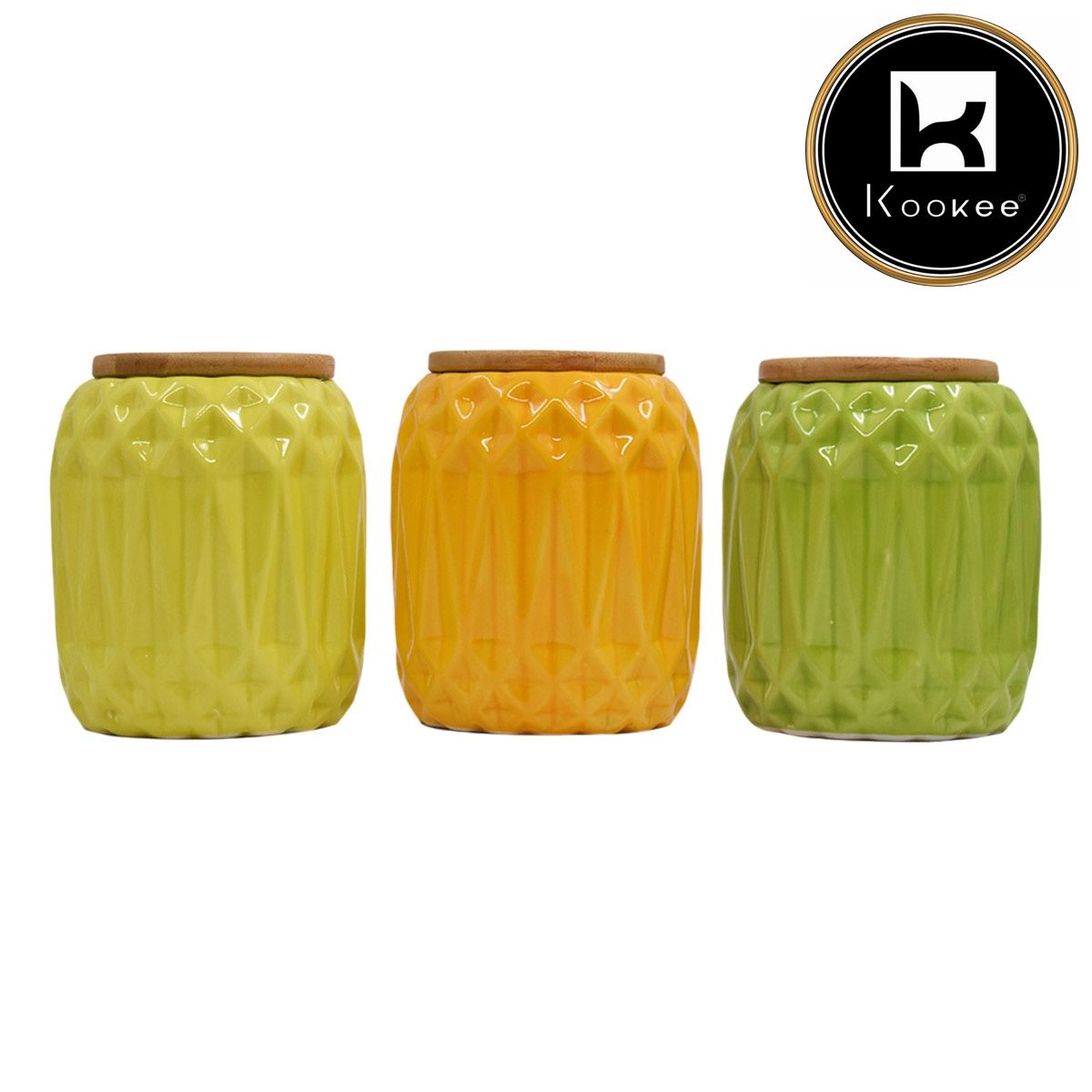 Kookee Canister Jars (Ceramic), Multi, ART08367
