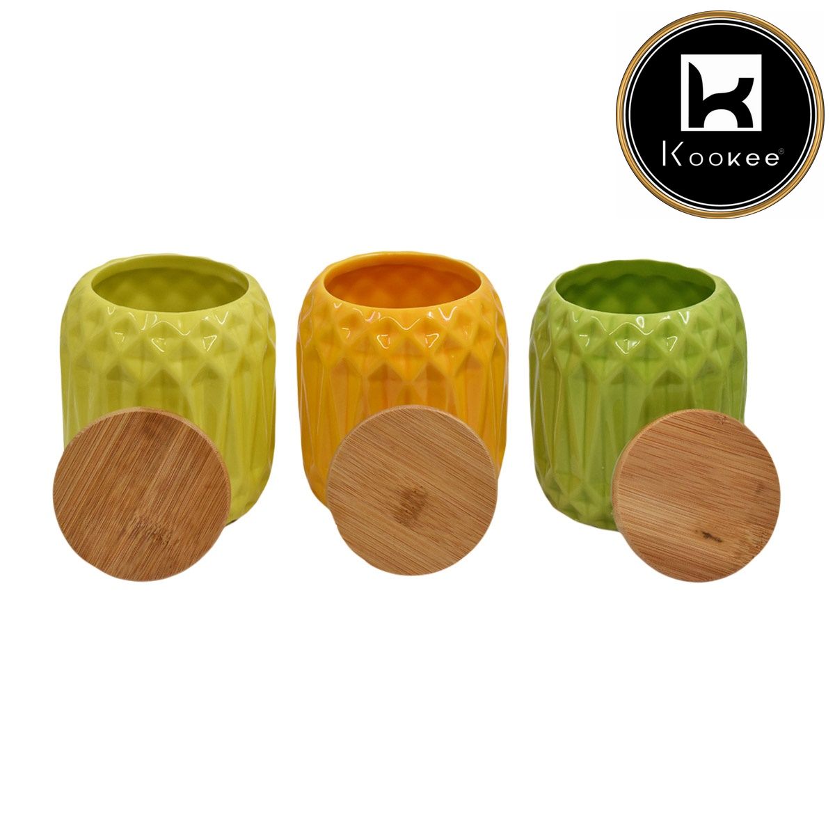 Kookee Canister Jars (Ceramic), Multi, ART08367