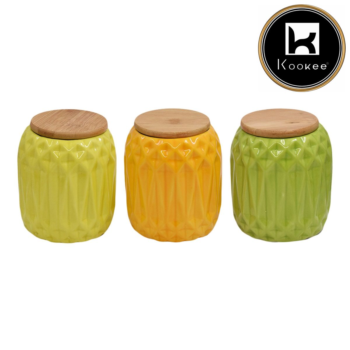 Kookee Canister Jars (Ceramic), Multi, ART08367