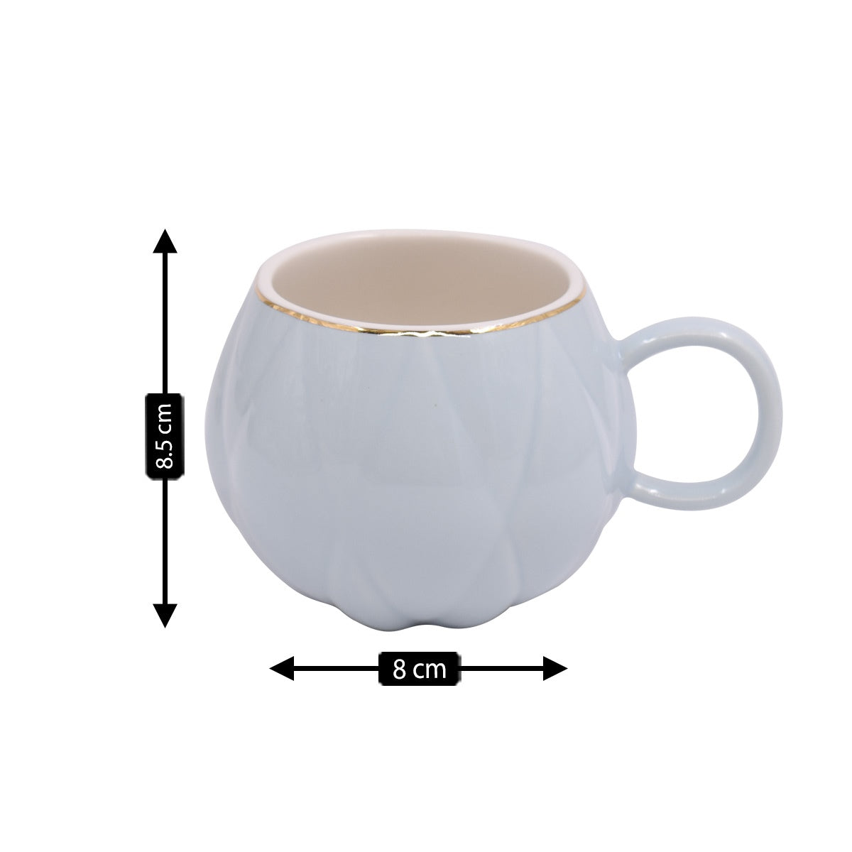 Fancy Ceramic Coffee or Tea Mug with Handle - 250ml (M-0770-A)