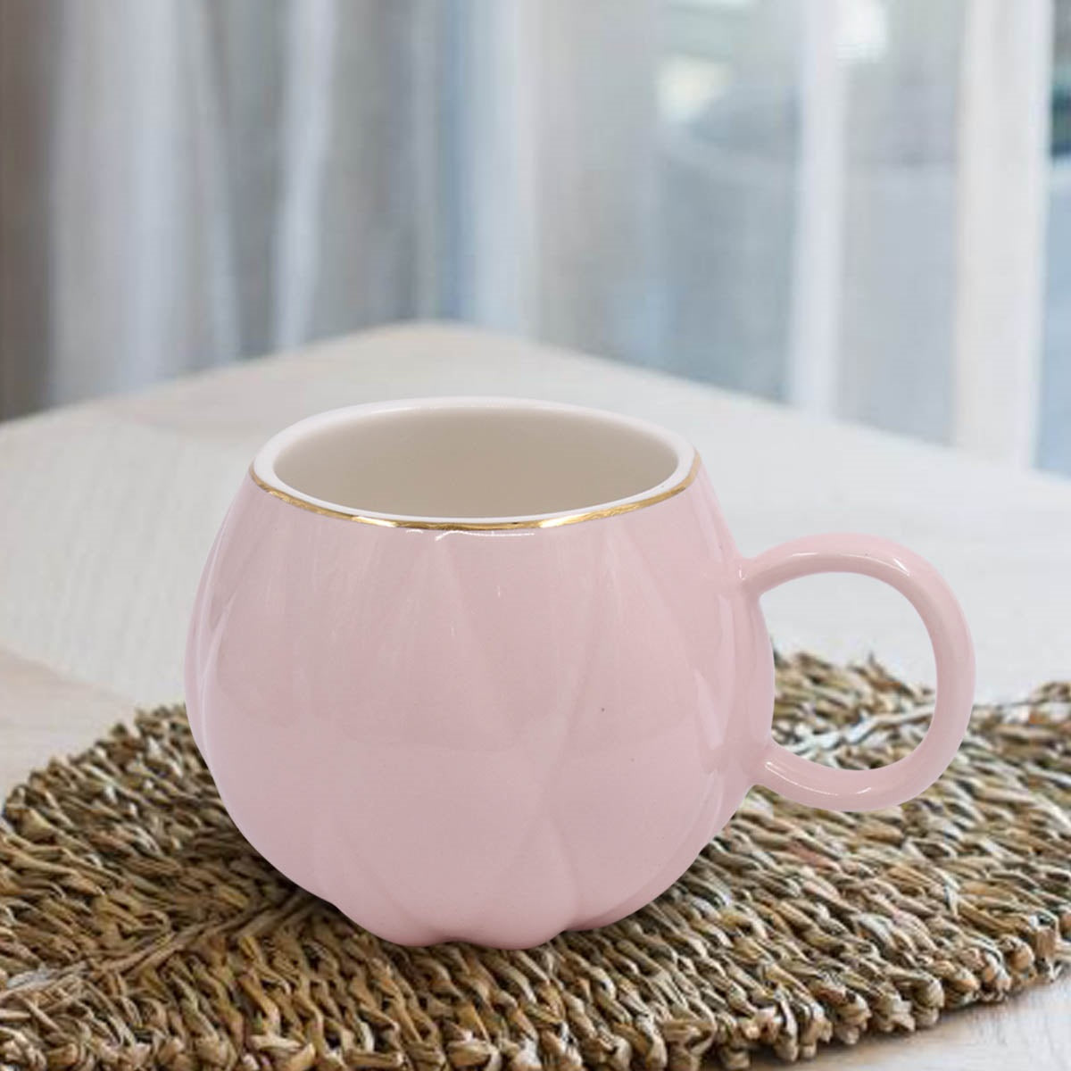 Kookee Fancy Ceramic Coffee or Tea Mug with Handle for Office, Home or Gifting - 250ml (M-0770-D)