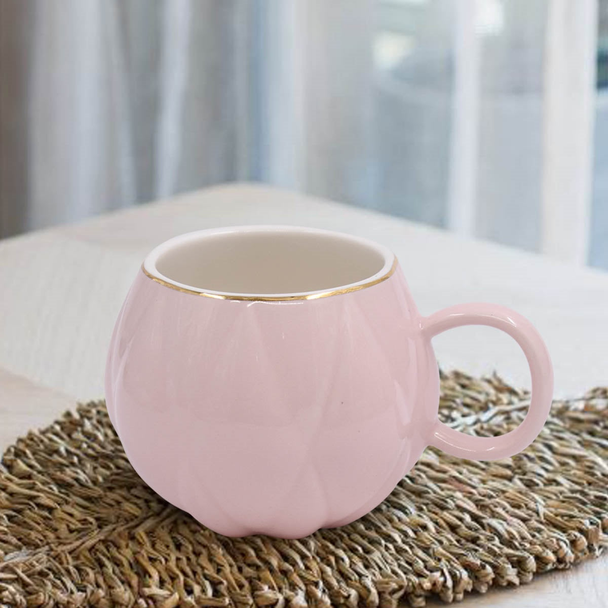 Fancy Ceramic Coffee or Tea Mug with Handle - 250ml (M-0770-C)