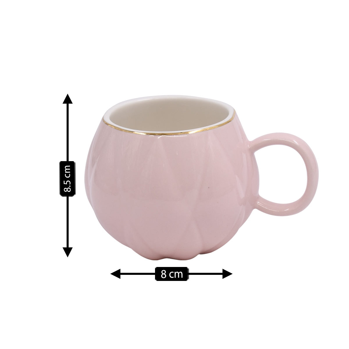 Fancy Ceramic Coffee or Tea Mug with Handle - 250ml (M-0770-D)