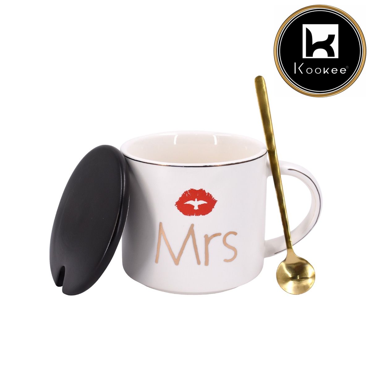 Kookee Fancy Mugs, White, ART08432