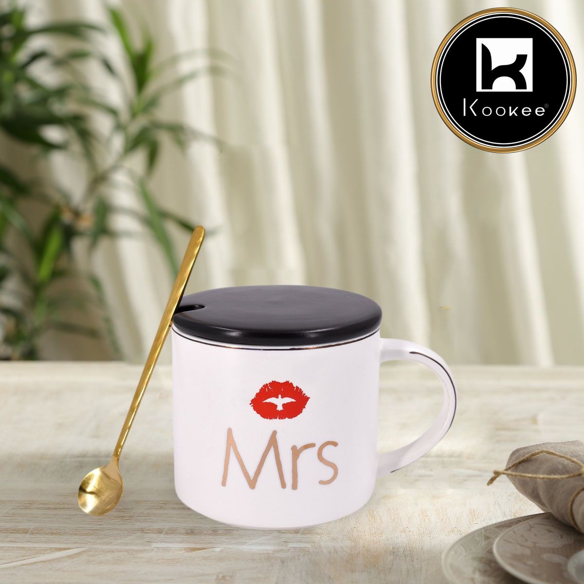 Kookee Fancy Mugs, White, ART08432