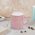 Fancy Ceramic Coffee or Tea Mug with Lid and Handle with Spoon (8438)