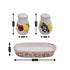 Ceramic Salt and Pepper Set with tray, Fruits Design, White