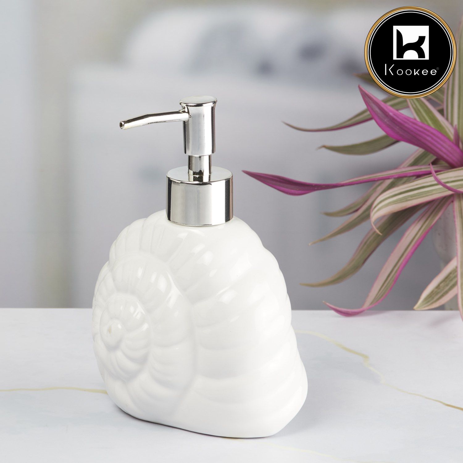 Kookee Ceramic Soap Dispensers, White, ART08463