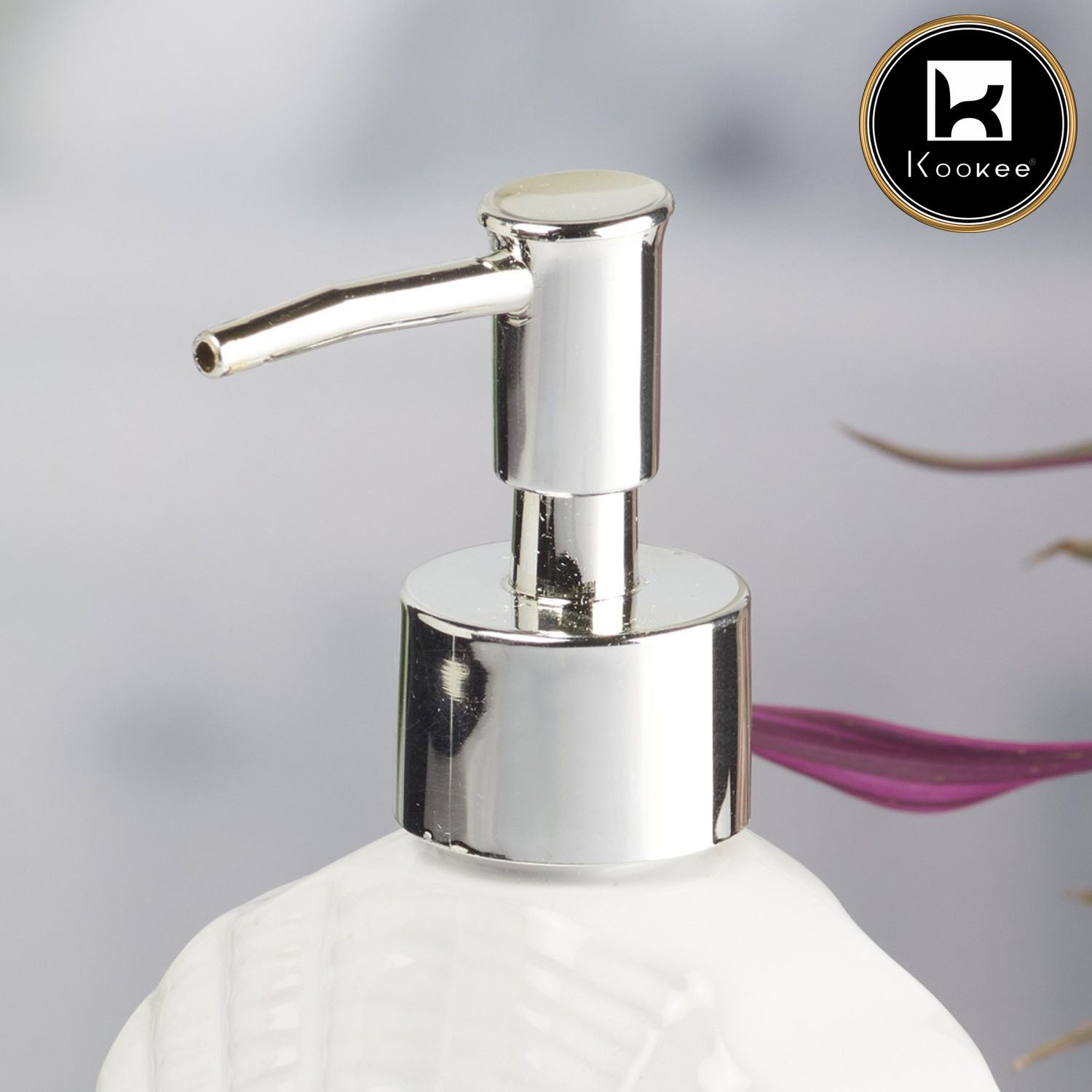Kookee Ceramic Soap Dispensers, White, ART08464