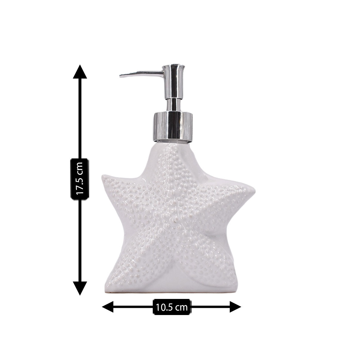 Ceramic Soap Dispenser for handwash for Bathroom, White, (Set of 1) (8465)