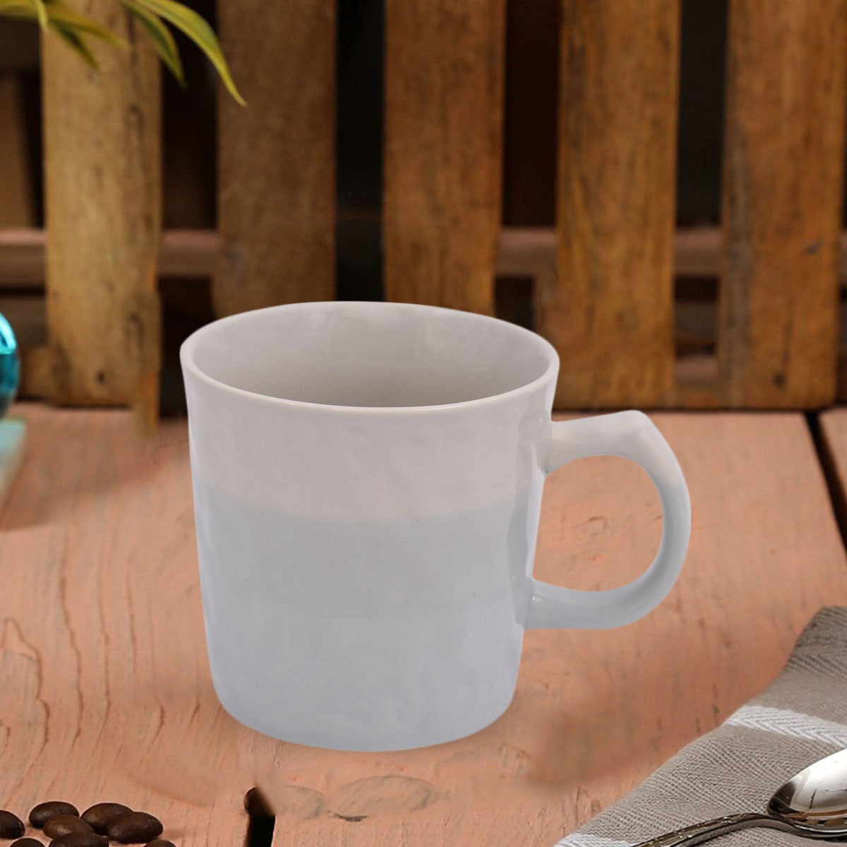 Kookee Ceramic Coffee or Tea Mug with Handle for Office, Home or Gifting - 250ml (1394-1-B)