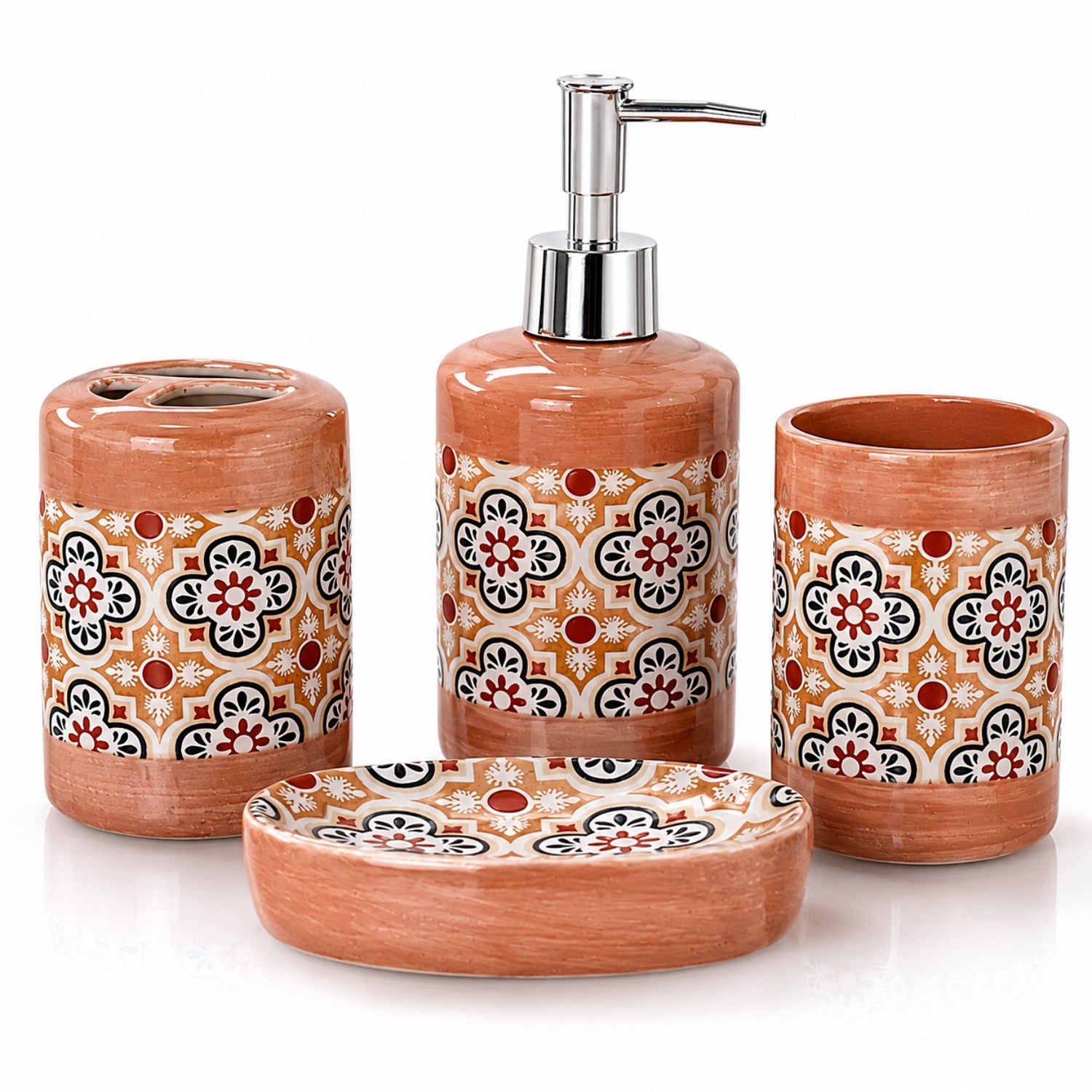 Kookee Ceramic Bathroom Sets, Multi, ART08472
