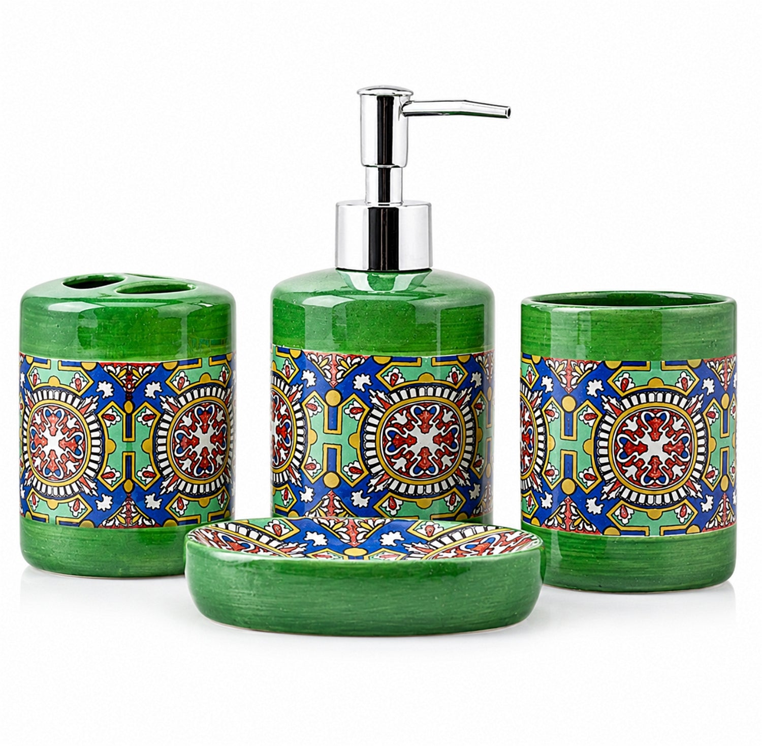 Kookee Ceramic Bathroom Sets, Multi, ART08473
