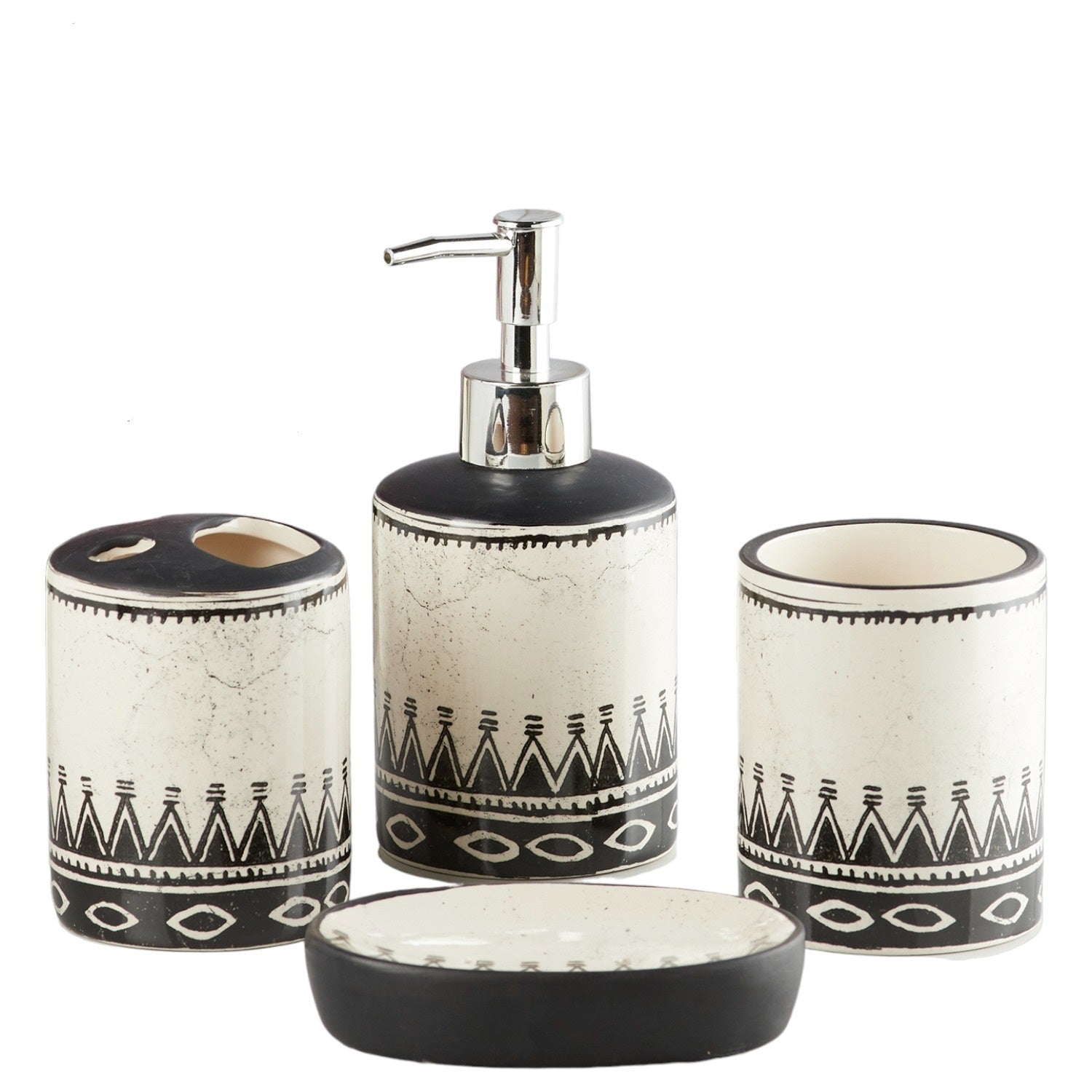 Kookee Ceramic Bathroom Sets, Multi, ART08475