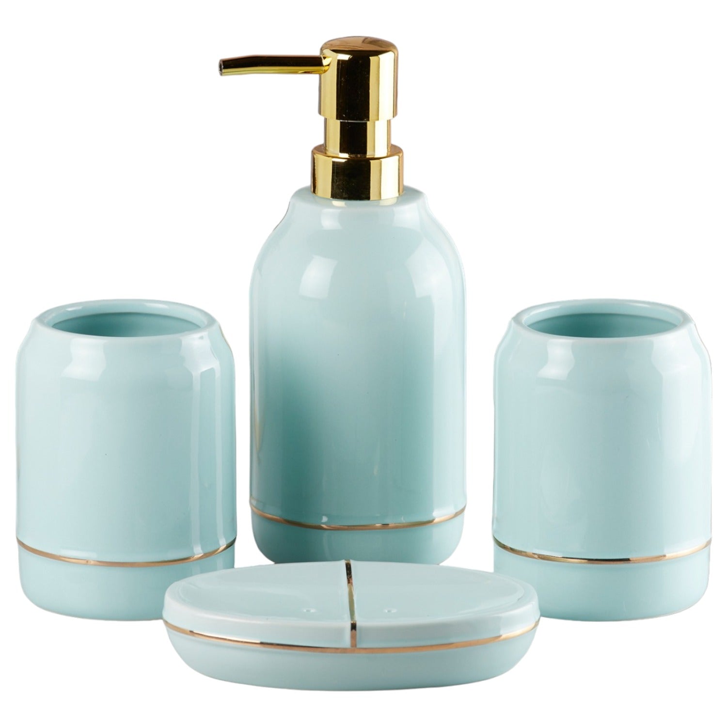 Kookee Ceramic Bathroom Sets, Blue, ART08489