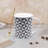 Fancy Ceramic Coffee or Tea Mug with Lid and Handle with Spoon (8526)
