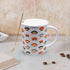 Fancy Ceramic Coffee or Tea Mug with Lid and Handle with Spoon (8523)