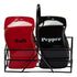 Ceramic Salt and Pepper Set with tray, Red/Black (8533)