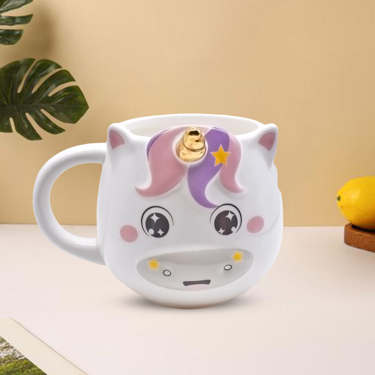 Fancy Ceramic Coffee or Tea Mug with Handle (8546)