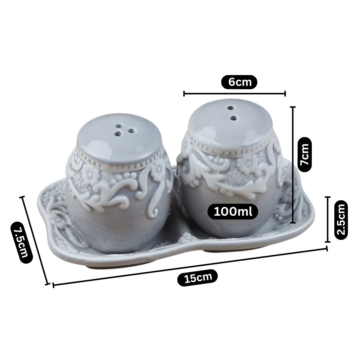 Kookee Salt and Pepper Sets, Grey, ART08567