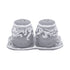 Ceramic Salt and Pepper Set with tray, Floral Design, Grey White (8567)