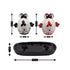 Ceramic Salt and Pepper Set with tray, Egg Design, Black Red (8571)