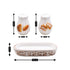 Ceramic Salt and Pepper Set with tray, Cookies Design, White (8574)