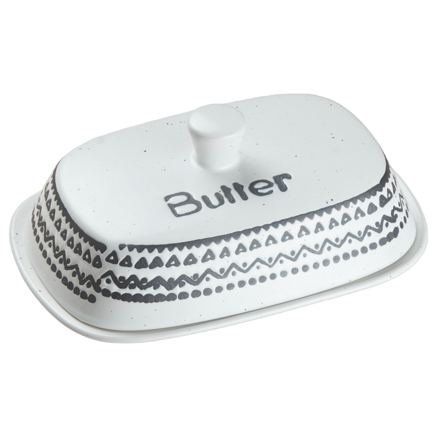 Ceramic Butter Dish Tray with Lid with 250g (V-BUTD-001-2)