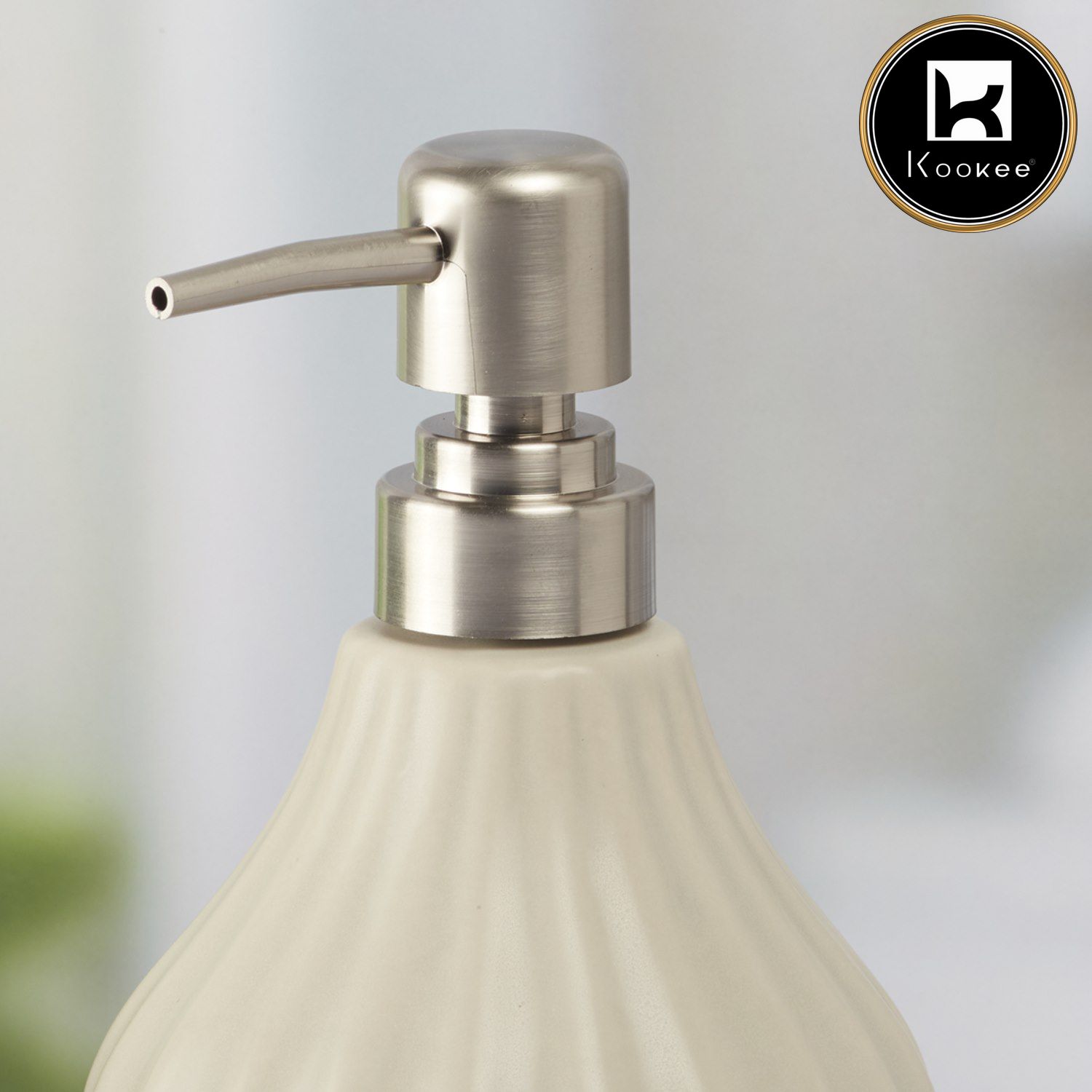Kookee Ceramic Soap Dispensers, Grey, ART08644