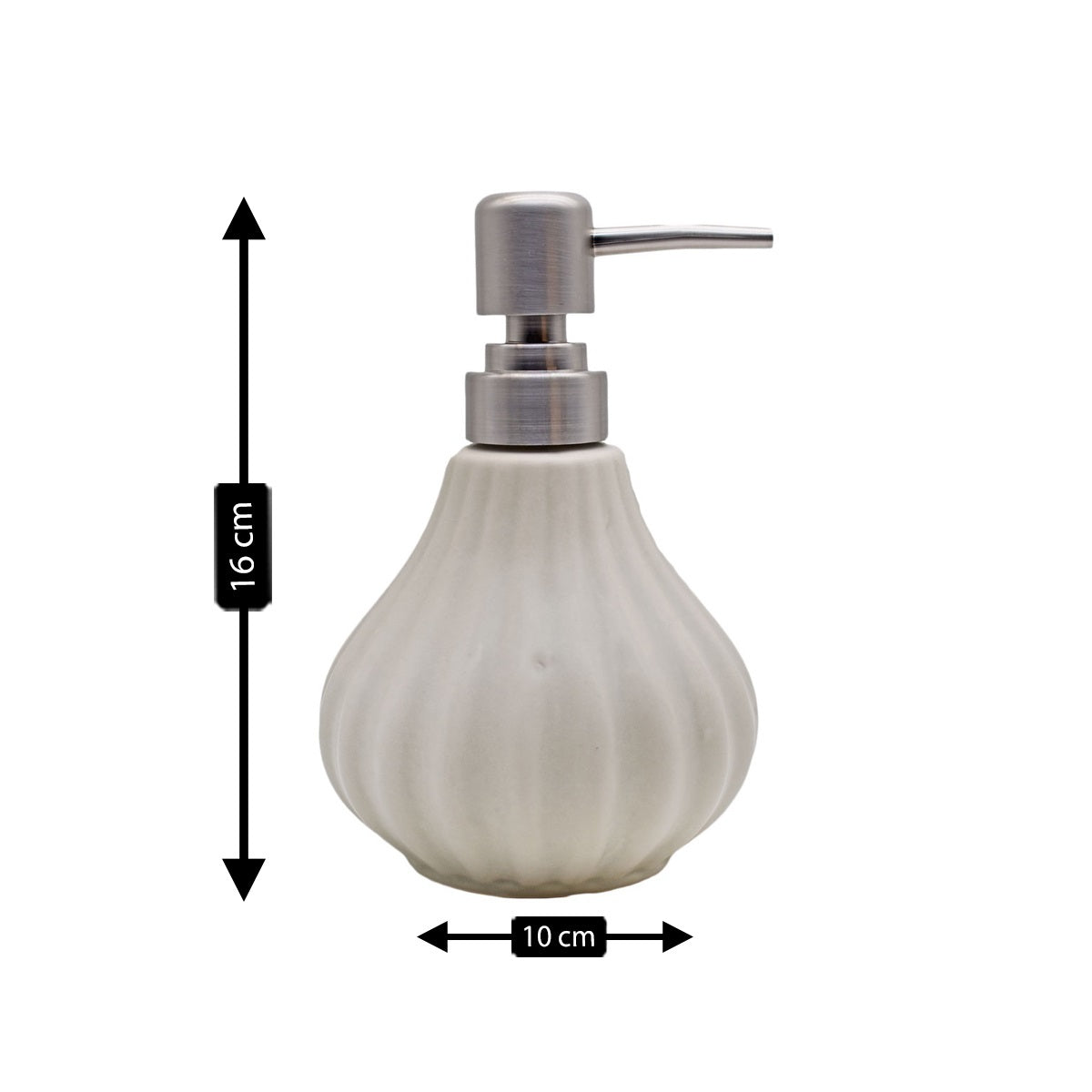 Kookee Ceramic Soap Dispensers, Grey, ART08644