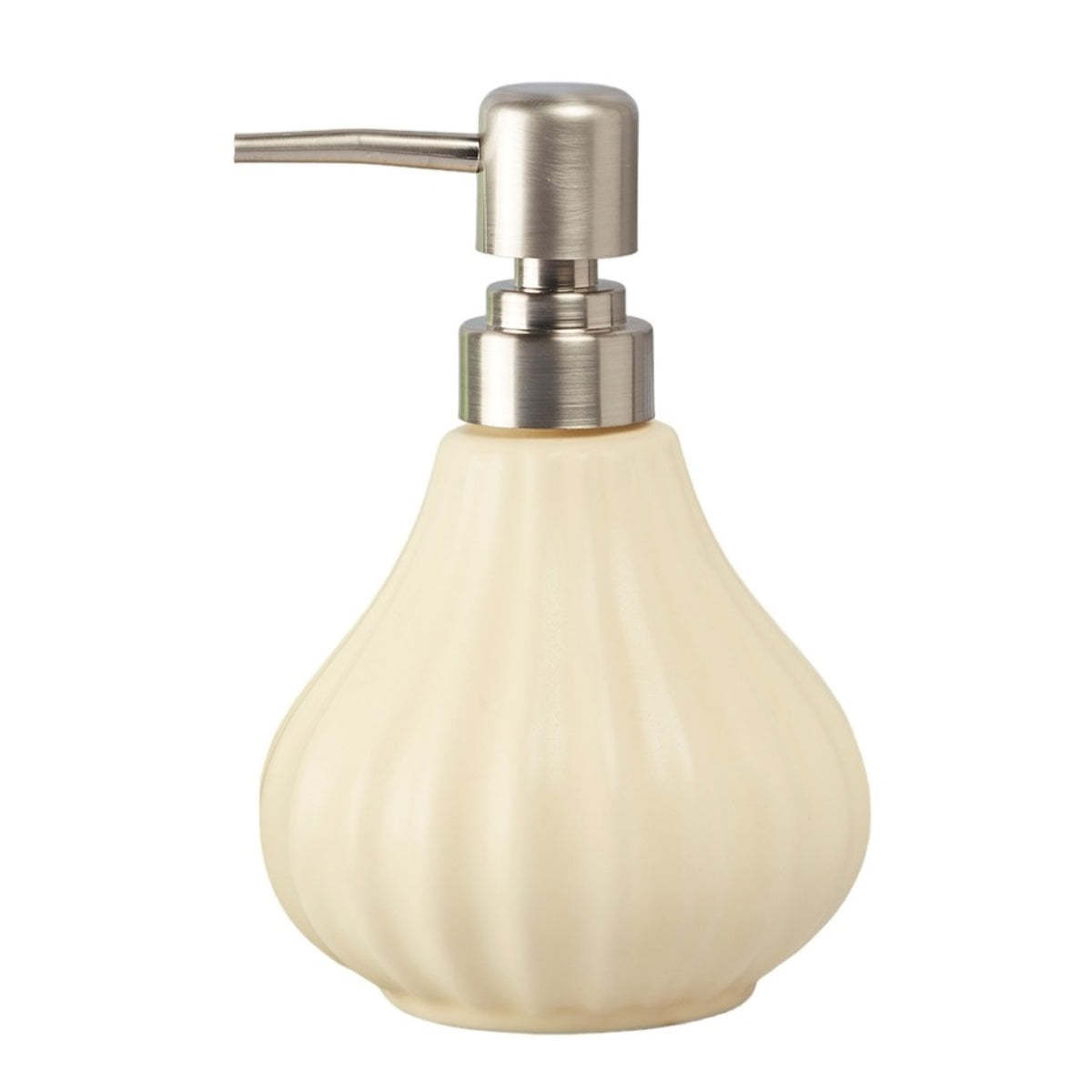 Ceramic Soap Dispenser for handwash for Bathroom, Cream, (Set of 1) (8645)