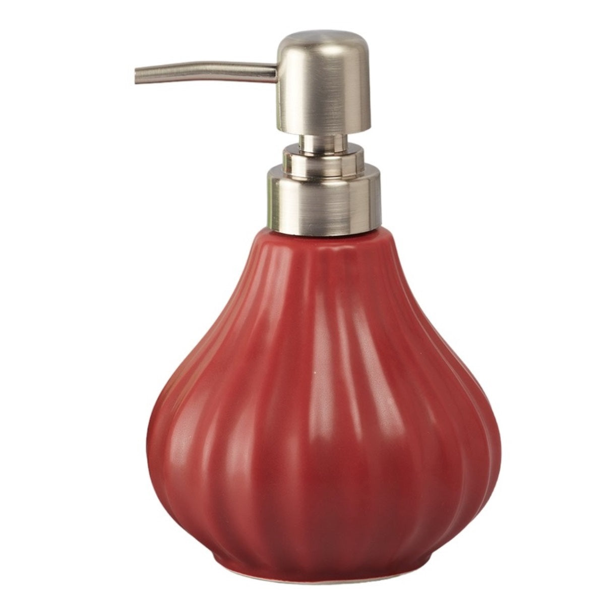 Ceramic Soap Dispenser for handwash for Bathroom, Red, (Set of 1) (8646)