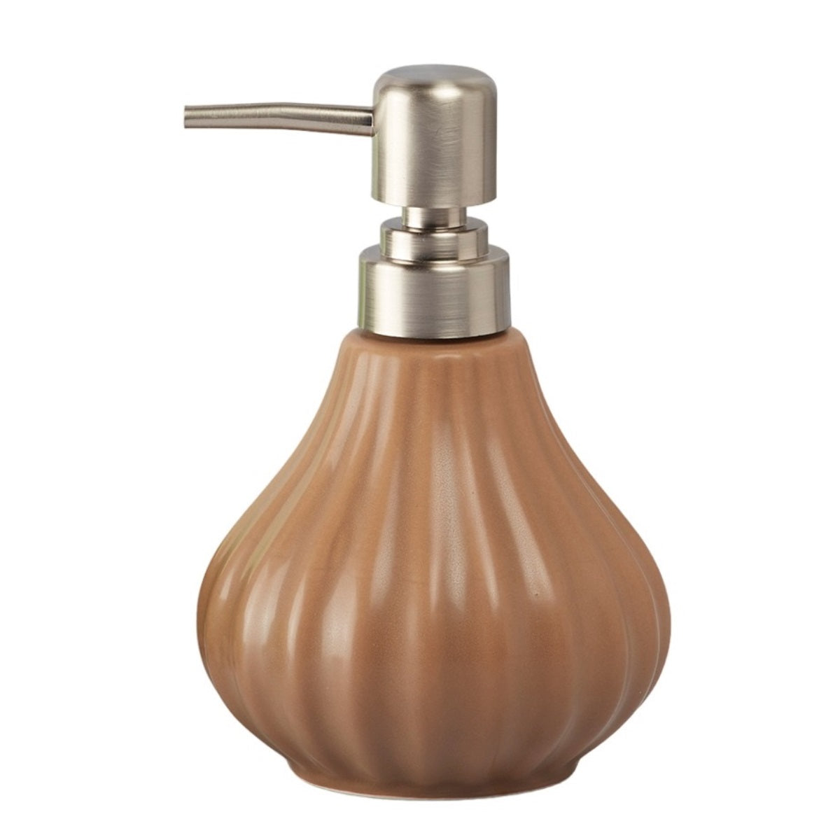 Ceramic Soap Dispenser for handwash for Bathroom, Brown, (Set of 1) (8647)