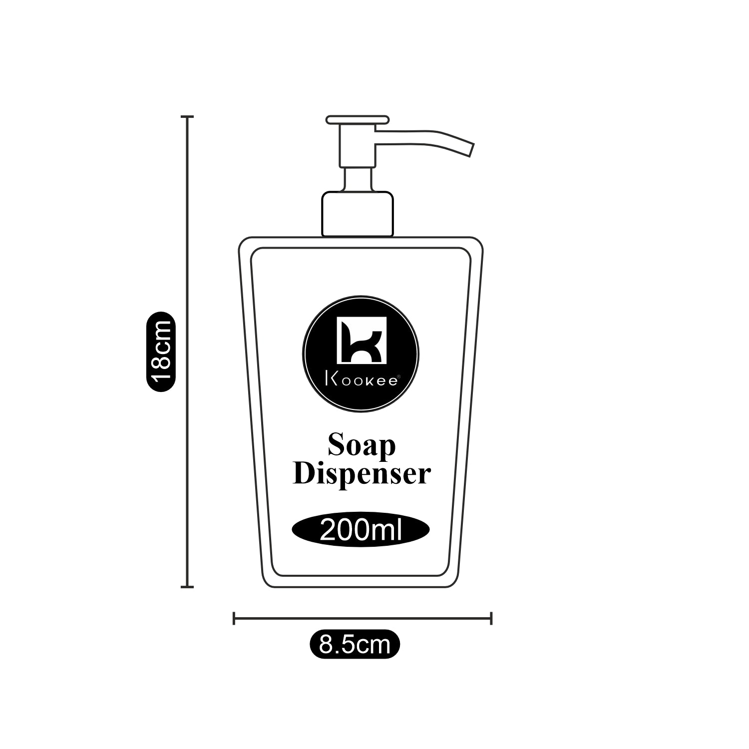 Kookee Acrylic Soap Dispensers, Pink, ART08650