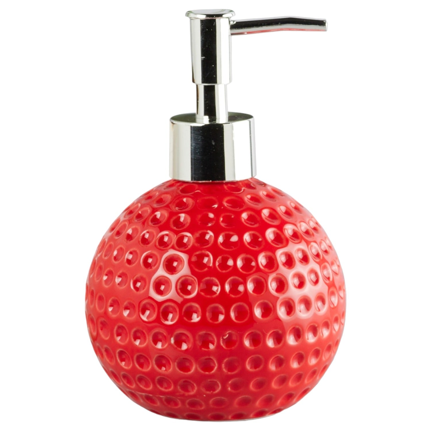 Ceramic Soap Dispenser for handwash for Bathroom, Red, (Set of 1) (8652)