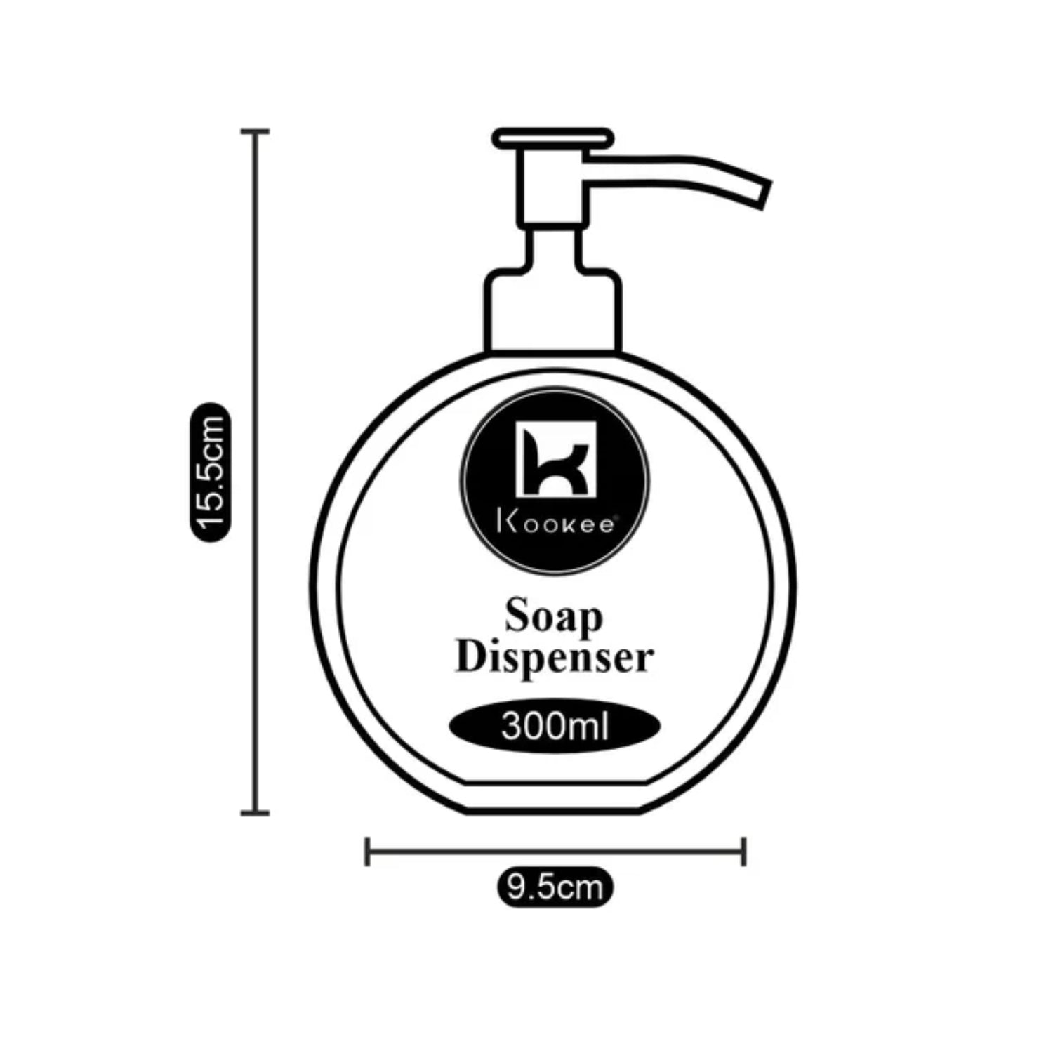 Kookee Ceramic Soap Dispensers, White, ART08653