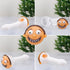 Silicone Smoking Pipe, Unbreakable with Glass Bowl, Rick Morty-2, White Orange