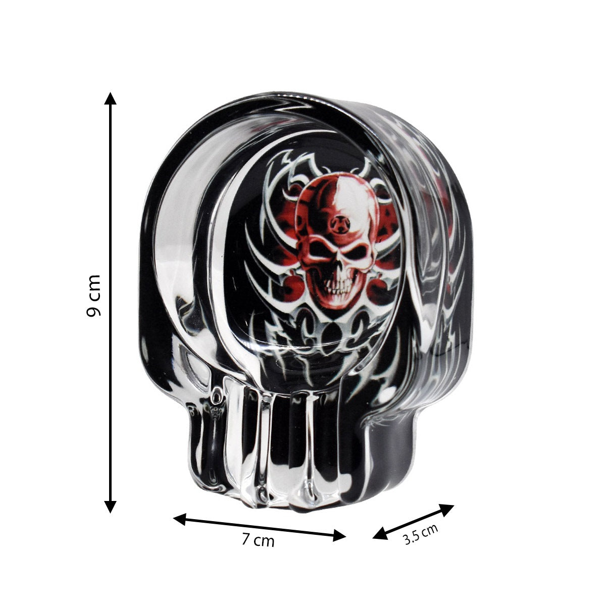 Glass Ashtray, Boney Skull (Diemeter: 6cm)