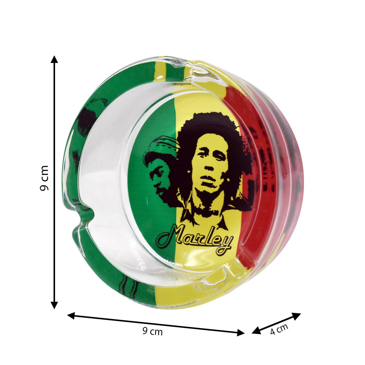 Glass Ashtray, Round, Multi (V-ASH-005-3)